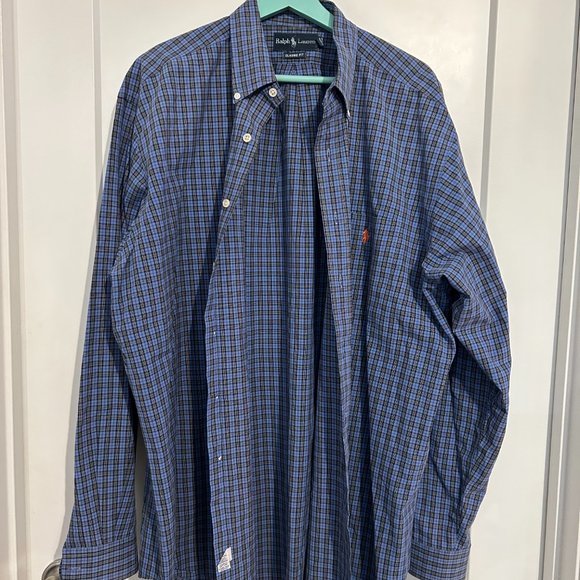 Ralph Lauren Blue and White Checkered Shirt - Picture 2 of 6